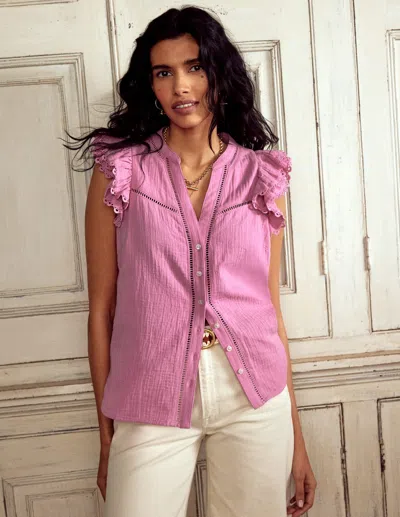 Boden Sleeveless Double Cloth Topmeadowsweet Pink Women  In Meadowsweet Pink