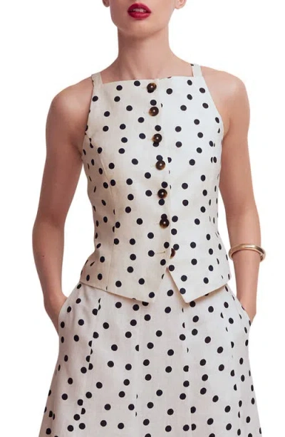 Boden Sleeveless Linen Button-up Shirt In Multi