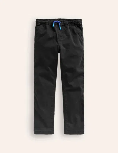 BODEN SLIM PULL-ON TROUSERS-BLACK MALE BODEN