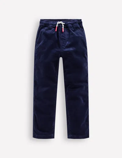 BODEN SLIM PULL-ON TROUSERS-COLLEGE NAVY CORD MALE BODEN