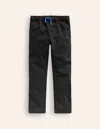 Boden Slim Pull On Trousersblack Boys  In Black