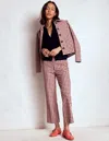 Boden Smart 7/8 Pants Chestnut Gingham  In Brown