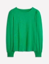 Boden Smocked Cuff Supersoft Top Rich Emerald Women  In Rich Emerald