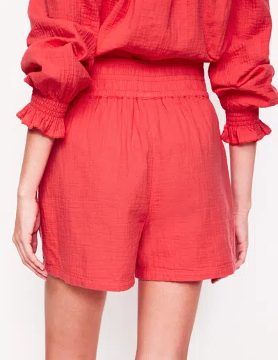Boden Smocked Double Cloth Shortsjam Red Women