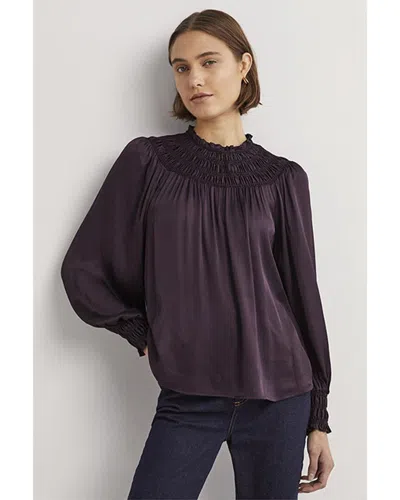 Boden Smocked Yoke Detail Top In Purple