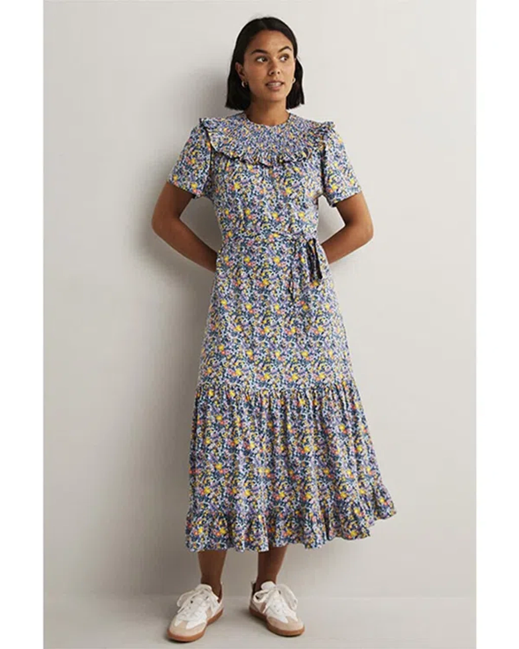plus size jersey midi dress Women's Oversized A-Line Casual Jersey Knit Dress Red / XLarge main image 1