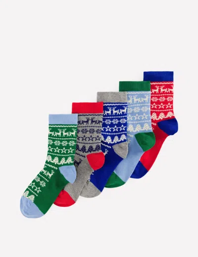 Boden Kids' Socken Im 5er-pack-fair-isle | Grösse 23-26 In Multi