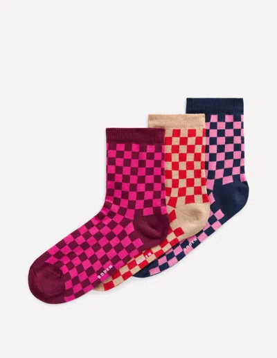 Boden Socken Mit Schachbrettmuster-bunt In Multi