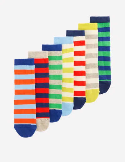 Boden Kids' Socken Im 7er-pack-gestreift