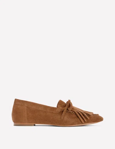 Boden Soft Tassel Deck Shoes-tan Female  In Brown