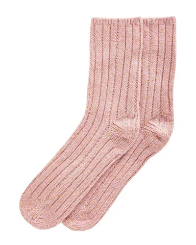 Boden Sparkle Knitted Bed Wool & Alpaca-blend Socks In Pink