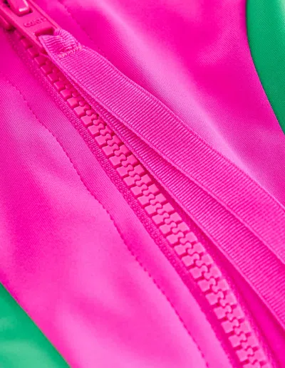 Boden Sporty Zip Back Swimsuitcolbolt Colourblock Women  In Colbolt Colourblock