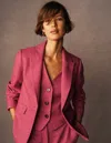 Boden Stamford Wool-blend Blazer-pink Herringbone Female  In Pink
