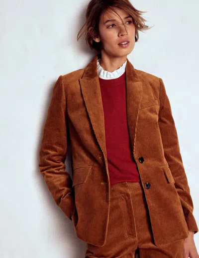 Boden Stamford Cord Blazer Ginger  In Brown
