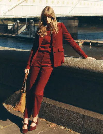 Boden Stamford Cordblazer-burgunderrot In Burgundy