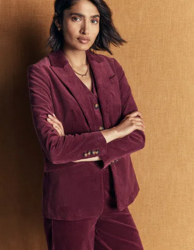 Boden Stamford Cordblazer | Grösse 32 In Burgundy