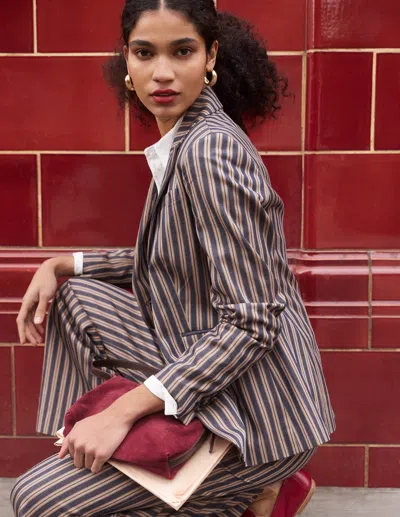Boden Stamford Klassisch Geschneiderter Blazer In Blau | Grösse 30 In Multi