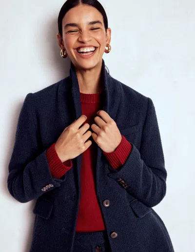 Boden Stamford Texturierter Blazer-marineblau, Strukturiert In Blue