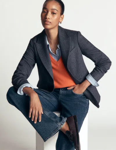 Boden Stamford Wollblazer In Blau | Grösse 30 In Blue