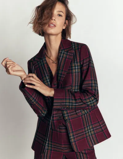Boden Stamford Wollblazer In Grün | Grösse 30 In Purple
