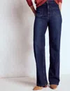 Boden Patch Pocket Relaxed Straight Leg Jeans In Blue