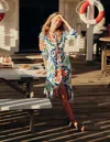 Boden Straight Linen Shirt Dressivory, Bloom Geo Women  In Ivory/ Bloom Geo