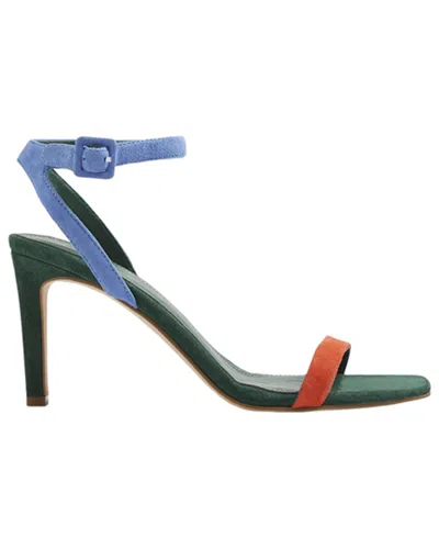 Boden Strappy Heeled Leather Sandal In Blue