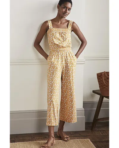 Boden Strappy Jersey Jumpsuit In Yellow