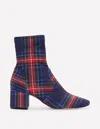 Boden Stretch-stiefeletten-schottenmuster In Blue
