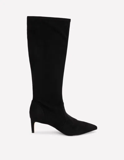 Boden Stretch-stiefel Mit Kitten-absatz In Schwarz | Grösse 36