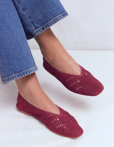 Boden Strick-ballerinas In Oxblood | Grösse 42 In Multi