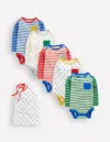 Boden Gestreifte Bodys Im 5er-pack-bunt Streifen/sterne In Multi