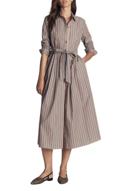 Boden Striped Cotton Shirt Dress In Multi