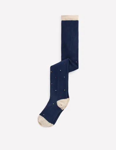 Boden Kids' Strumpfhose Mit Glitzerdesign-schuluniform-marineblau In Blue