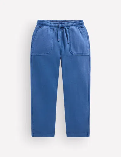 Boden Kids' Stückgefärbte Jogginghose Mit Schmal Zulaufendem Bein-denim In Blau | Grösse 164 In Blue