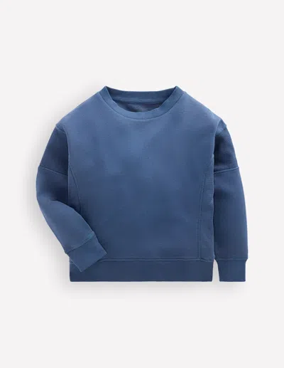 Boden Kids' Stückgefärbter Pullover Aus Waffel-mix-denim In Blau | Grösse 98 In Blue