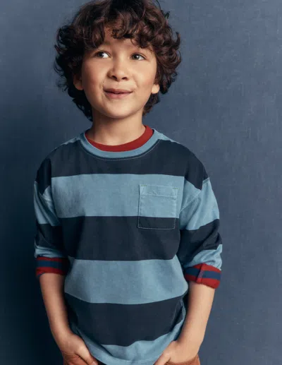 Boden Kids' Stückgefärbtes Langarmshirt-schuluniform In Blau | Grösse 146 In Blue