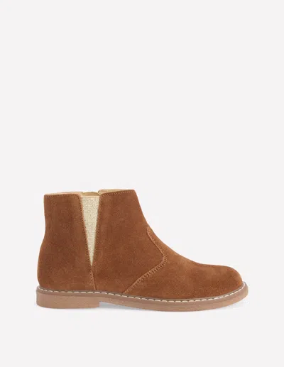 Boden Kids' Suede Ankle Boots Tan Girls  In Brown