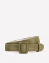Boden Suede Skinny Buckle Beltdeep Olive Women  In Deep Olive