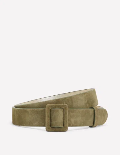 Boden Suede Skinny Buckle Beltdeep Olive Women  In Green