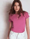 Boden Superweiches T-shirt Mit U-boot-ausschnitt-violette Zwetschge In Pink