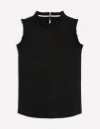 Boden Supersoft Frill Detail Vest Black Women  In Black