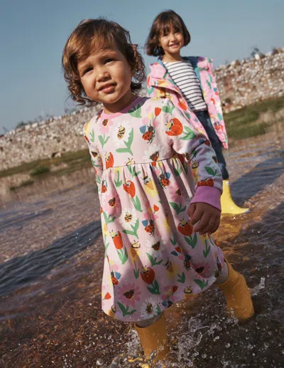 Boden Babies' Sweatshirt Dresssugared Lilac Spring Garden Girls