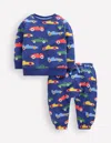 Boden Sweatshirt Play Set Blue Cars  In Blue