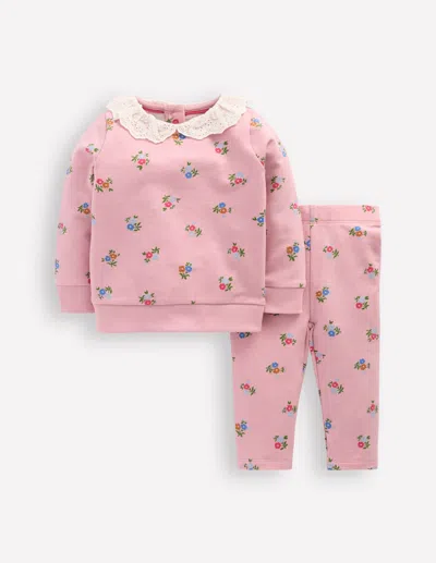 Boden Babies' Sweatshirt-spielset-pink Geblümt