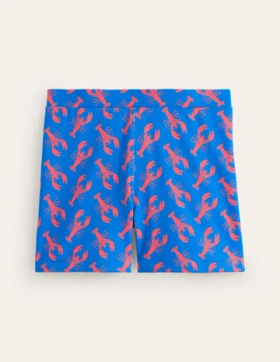 Boden Swim Cycling Shorts Indigo Bunting, Lobster Women  In Blue