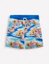 Boden Swim Shortsmulti Coastal Scene Boys  In Blue