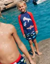 Boden Swim Shortscollege Navy Sharks Boys  In College Navy Sharks