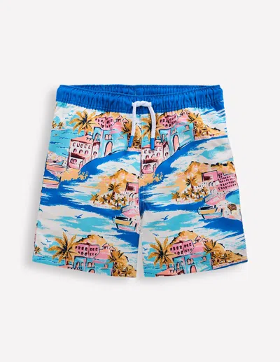 Boden Kids' Swim Shortsmulti Coastal Scene Boys  In Multi