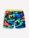 Boden Swim Shortsmulti Rainbow Camo Boys  In Multi Rainbow Camo